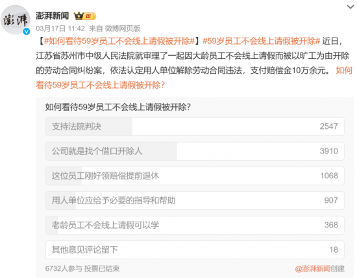 59岁员工不会线上请假被开除败诉 企业用工管理需人文关怀(图1)